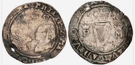 Philip and Mary groatand an Elizabeth groat