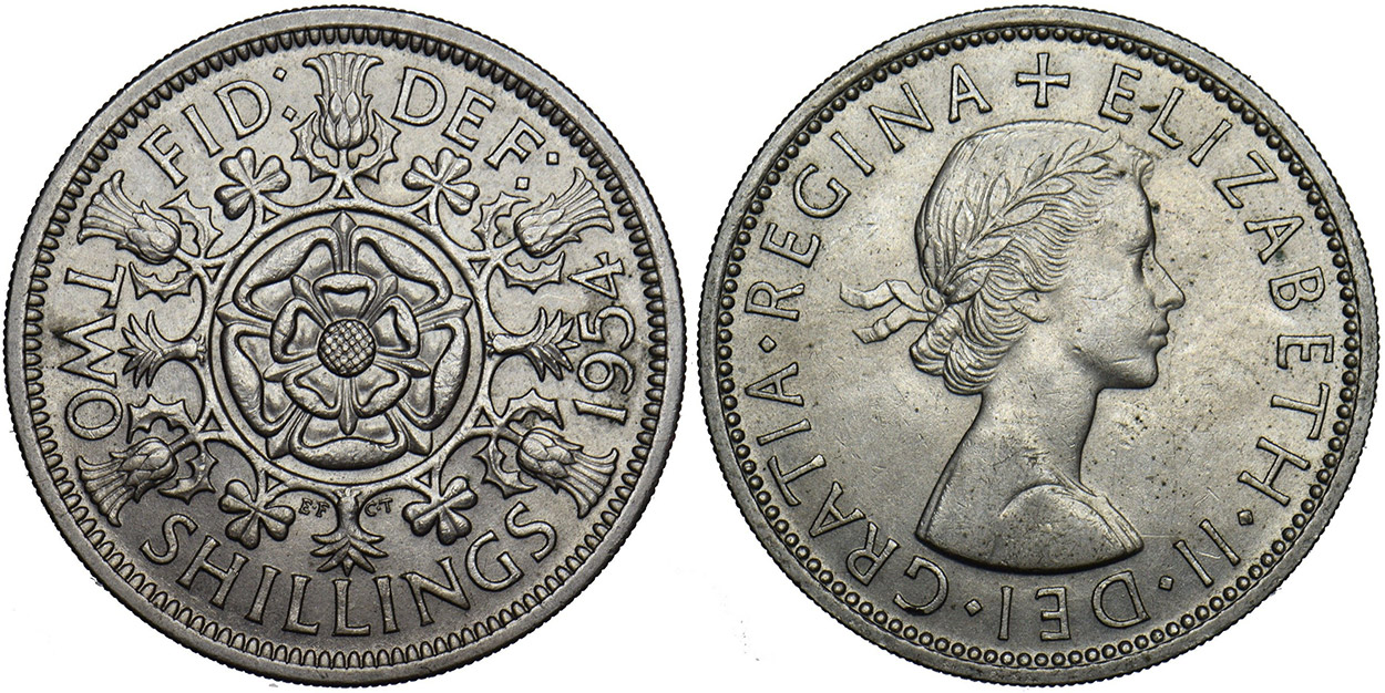 GREAT  BRITAIN   2 Shillings   1961   : 