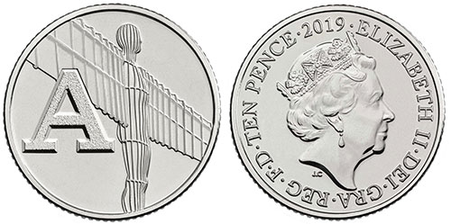 A - Angel of the North 10 Pence 2018 2019