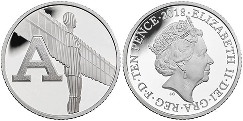 A - Angel of the North 10 Pence 2018 2019