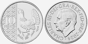 British 10 Pence 2024 Charles III