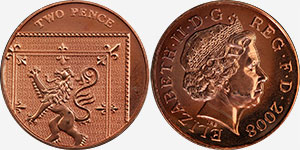 2 pence 2008 Royal Arms - British Coins
