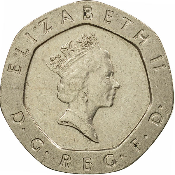 20 Pence 1992 Small Head British Coins