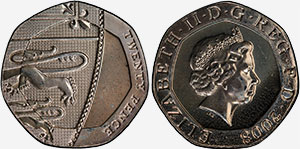 20 pence 2008 Royal Arms - British Coins