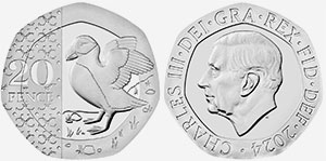 British 20 Pence 2024 Charles III