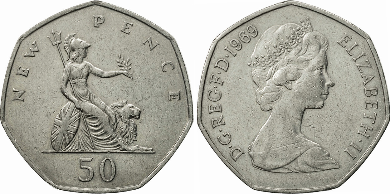 50 pence coins