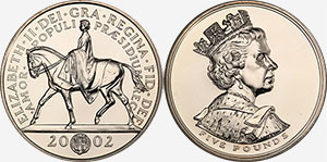 5 Pounds 2002 NBU Golden Jubilee British Coins