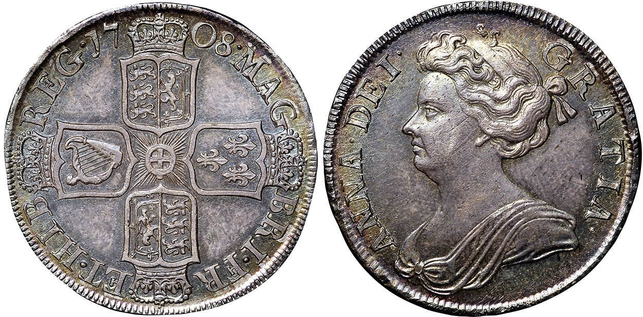 Half Crown 1708 - United Kingdom coin