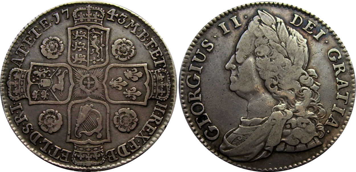 Half Crown 1743 - United Kingdom coin