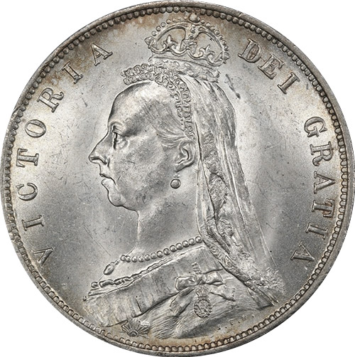 Half Crown 1887 - Jubilee Head - British Coins Price Guide and Values