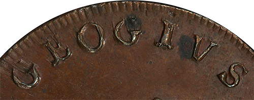 Half Penny 1730 - GEOGIVS error - British coin