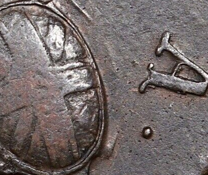 Dot (stop) on reverse - Half penny - George III
