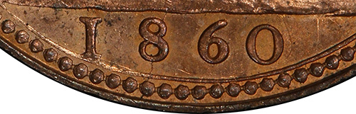 Half penny 1858 - Beaded Border - Great Britain coins - United Kingdom
