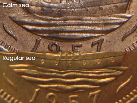 Halpf penny 1857 - Calm sea - British coins - United Kingdom