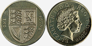 1 pound 2008 Royal Arms - British Coins