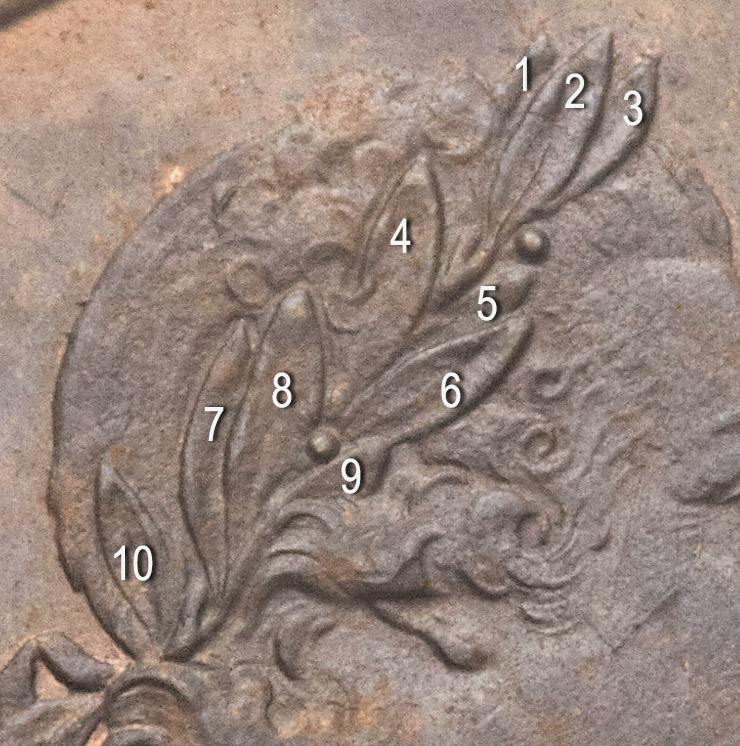Penny 1797 - 10 Leaves - British Coin - United Kingdom
