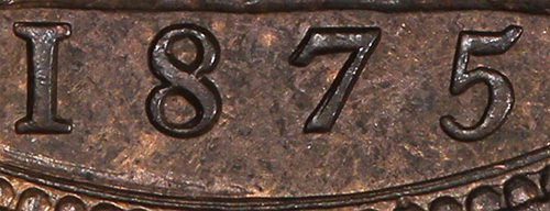 Penny 1875 - Large date - Great Britain coins - United Kingdom