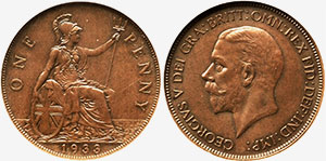 British Penny 1933 - Circulation coin