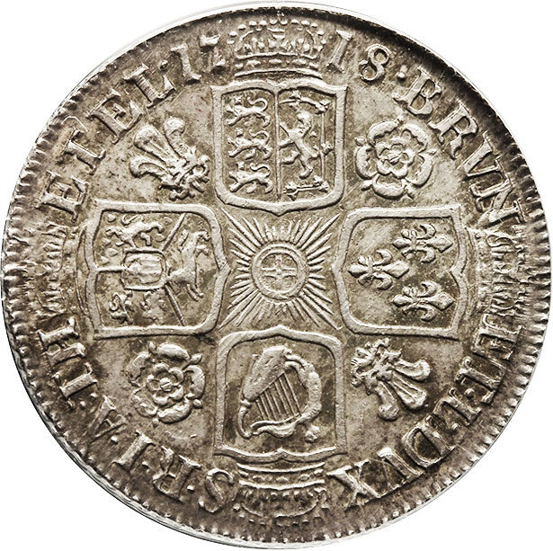 Shilling 1723 - Plumes and roses - British  coin