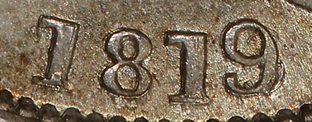 1819 Shilling - 9 over 8 - British Coins - United Kingdom