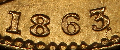 Sovereign 1863 - Arabic 1 - British coins - UK