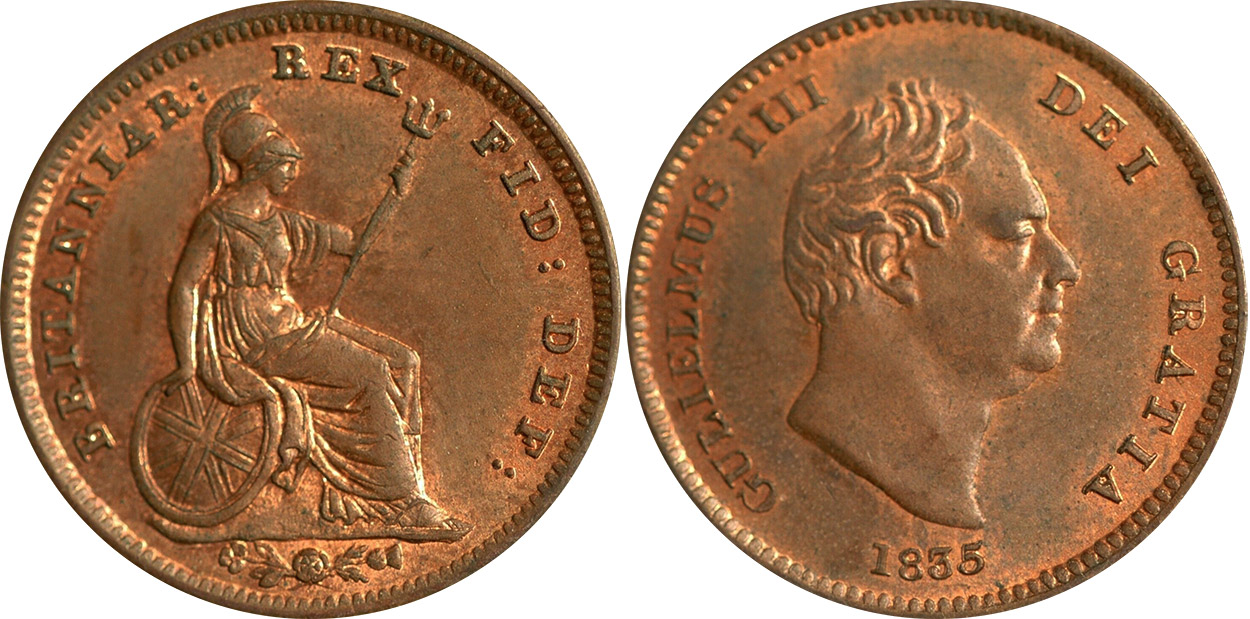 Third Farthing 1835 - United Kingdom coin