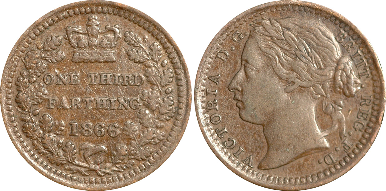 Third Farthing 1885 - United Kingdom coin