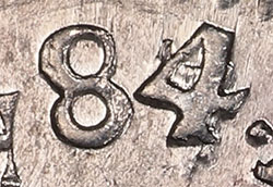 British 3 pence 1684 - 4 over 3